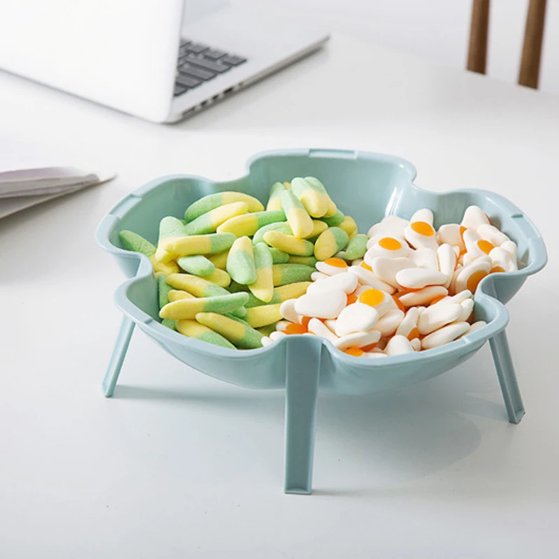 3 шт./компл. Штабелируемая Фруктовая тарелка в форме цветка пластиковый поднос