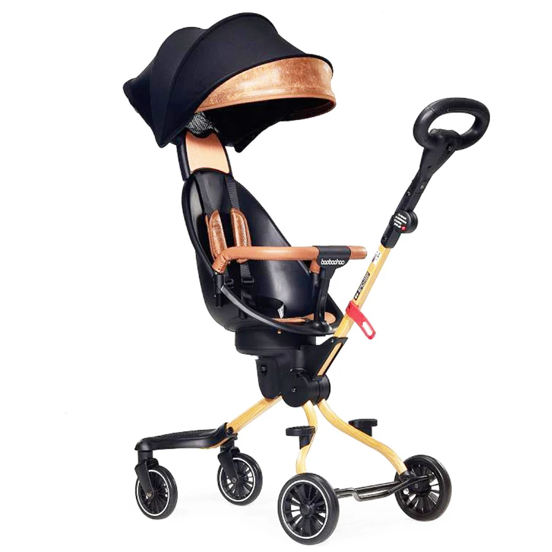 Baby Stroller Walking Baby Stroller Lightweight Folding Two-way High Landscape Car Four-wheeled Baby Stroller Summer