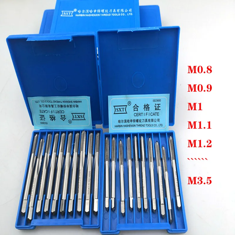 Метчик с винтовым краном прямой канавкой M0.8 M0.9 M1 M1.1 M1.2 M3.5