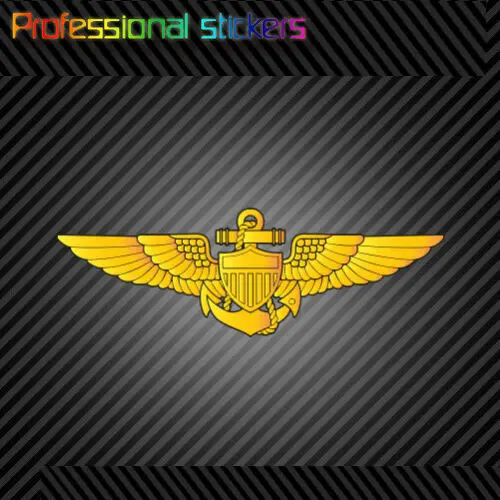 

Золотой темно-синие солнцезащитные очки-авиаторы наклейка с дизайном «Крылья» Премиум отрезок виниловой Логотип Военно-морской пилот авиации наклейки для автомобиля, RV, ноутбуки, мотоциклы