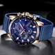 2021 New LIGE Blue Casual Mesh Belt Fashion Quartz Gold Watch Mens Watches Top Brand Luxury Waterproof Clock Relogio Masculino Other Image