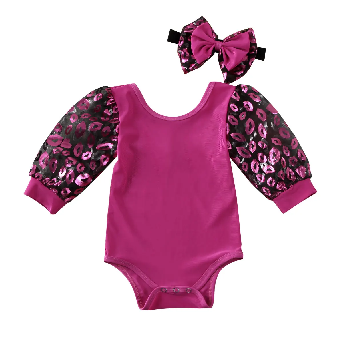 От 0 до 24 месяцев Одежда для новорожденных девочек с принтом губ воздушная