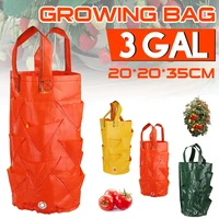 3 gallons strawberry planting growing bag multi mouth container bags vegetable wall hanging flower pots garden supplies tool