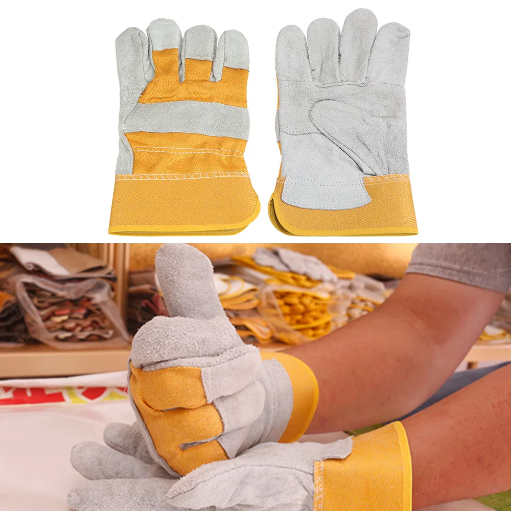 1 пара защитных ремонтных износостойких перчаток сплит кожаные перчатки для