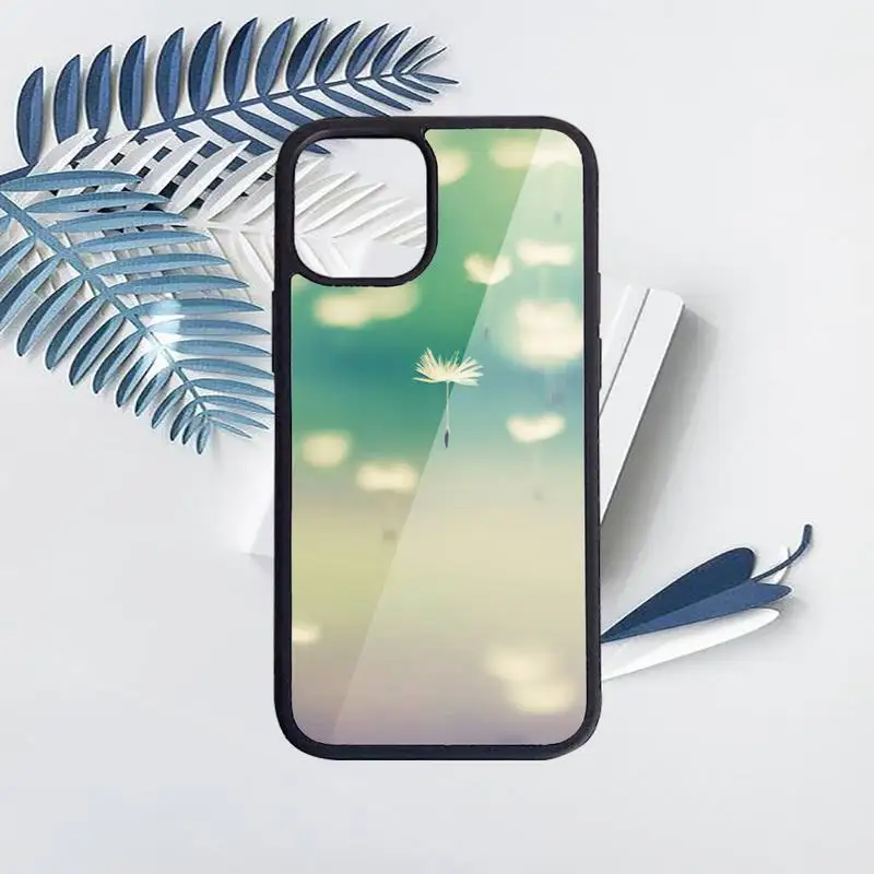 

flower Dandelion Ink Drawing Phone Case PC for iPhone 11 12 pro XS MAX 8 7 6 6S Plus X 5S SE 2020 XR Luxury brand shell funda