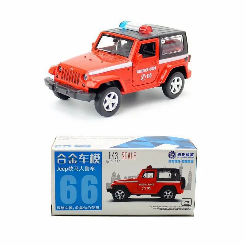 

Diecast Metal Toy Model 1:43 Scale Jeep Wrangler Police SUV Sport Car Pull Back Educational Collection Gift For Kid Match Box