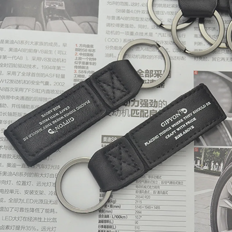 Кожаное кольцо для автомобильных ключей креативный подарок с логотипом