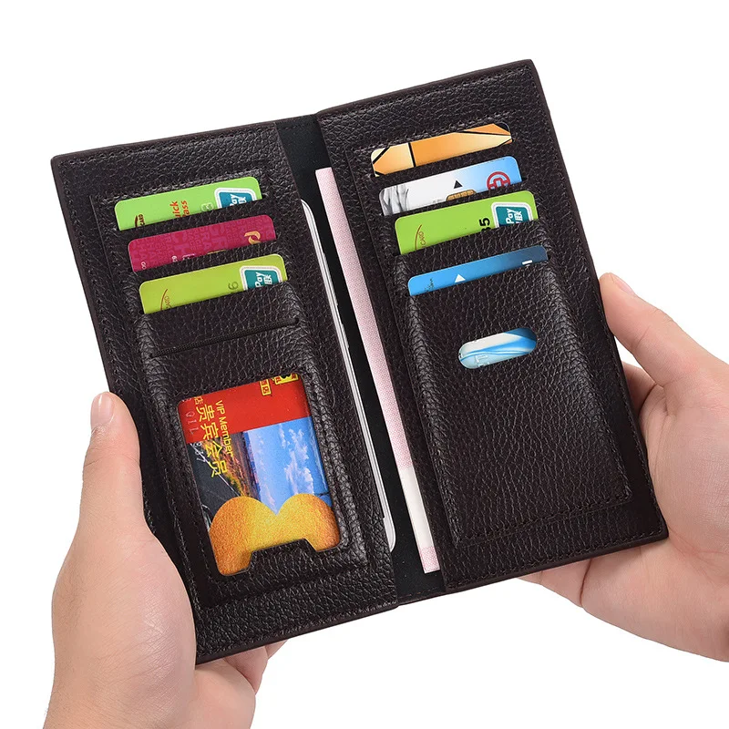 

Men's Wallet Male Long Student 2021 New Ultra-thin Simple Card Bag Clutch Wallet Business Casual Mini Wallet Brand PU Purse