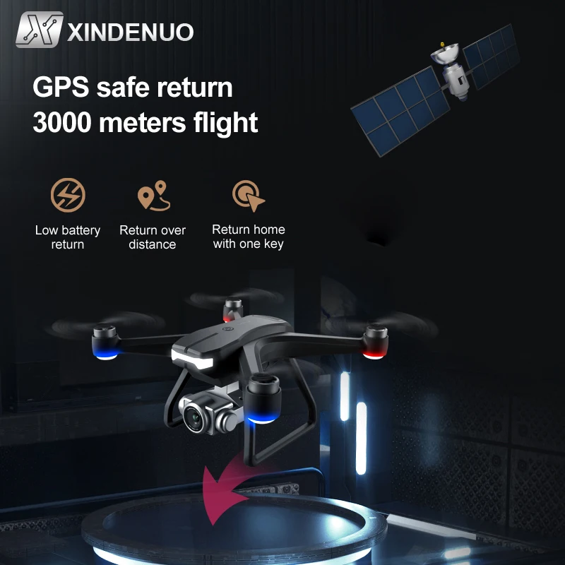 Радиоуправляемый Дрон 4K Профессиональный GPS флэш-фотография с Wi-Fi FPV | Игрушки и