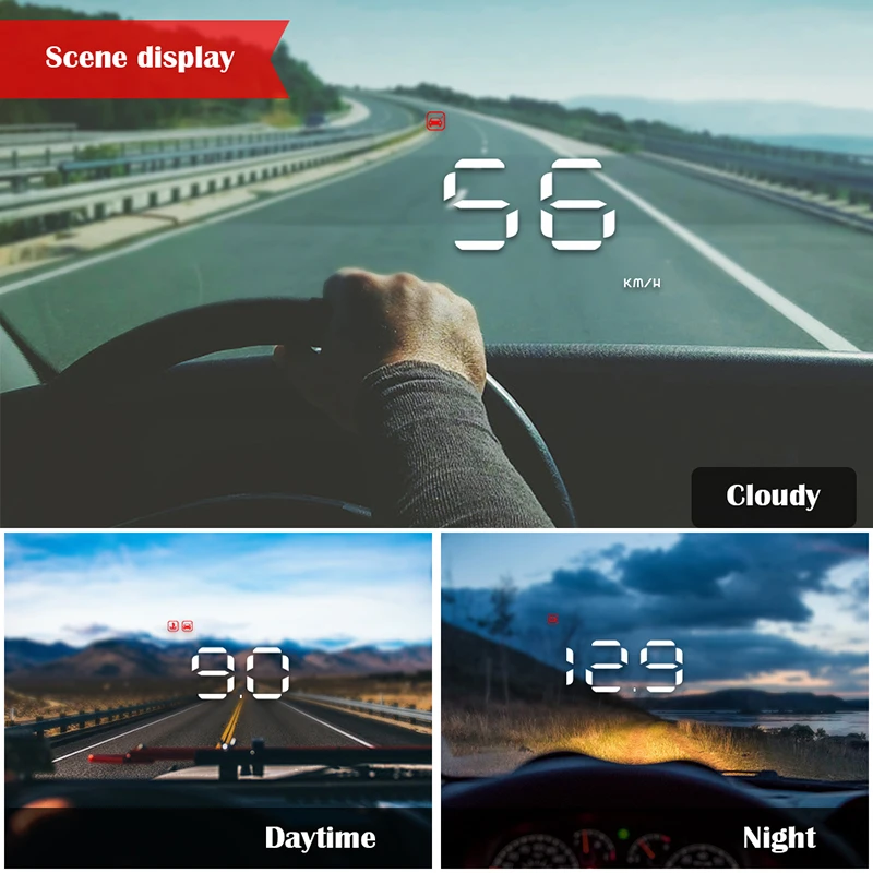Автомобильный дисплей на лобовое стекло OBD2 II EUOBD спидометр Предупреждение о