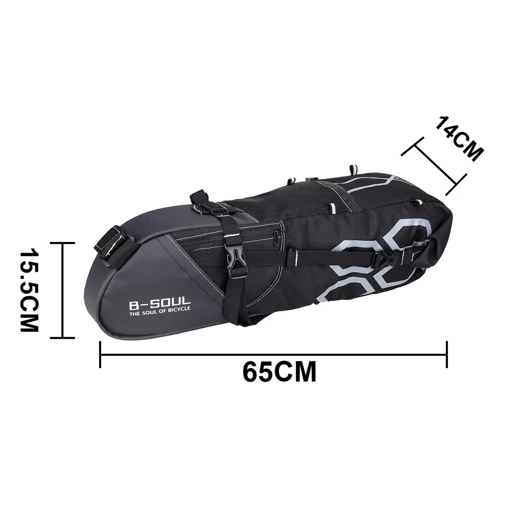 Универсальное 12L MTB седло для горного и дорожного велосипеда Сумка задний ремень