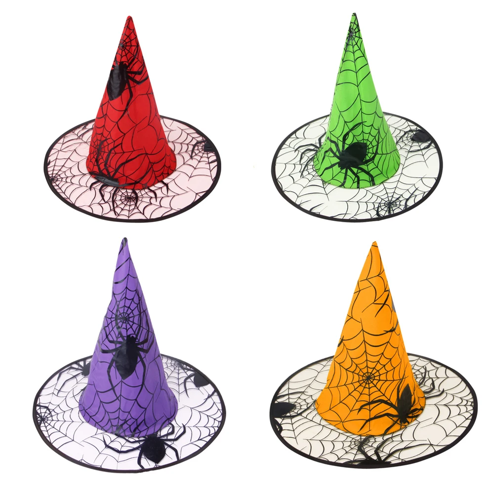 Ведьмины колпаки Маскарад паук шаблон шапка ведьмы взрослые дети косплей костюм