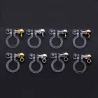 Зажимы из нержавеющей стали прозрачные для изготовления ювелирных изделий, U-образная основа для серег из смолы, комплектующие для бижутерии сделай сам, 10 шт.