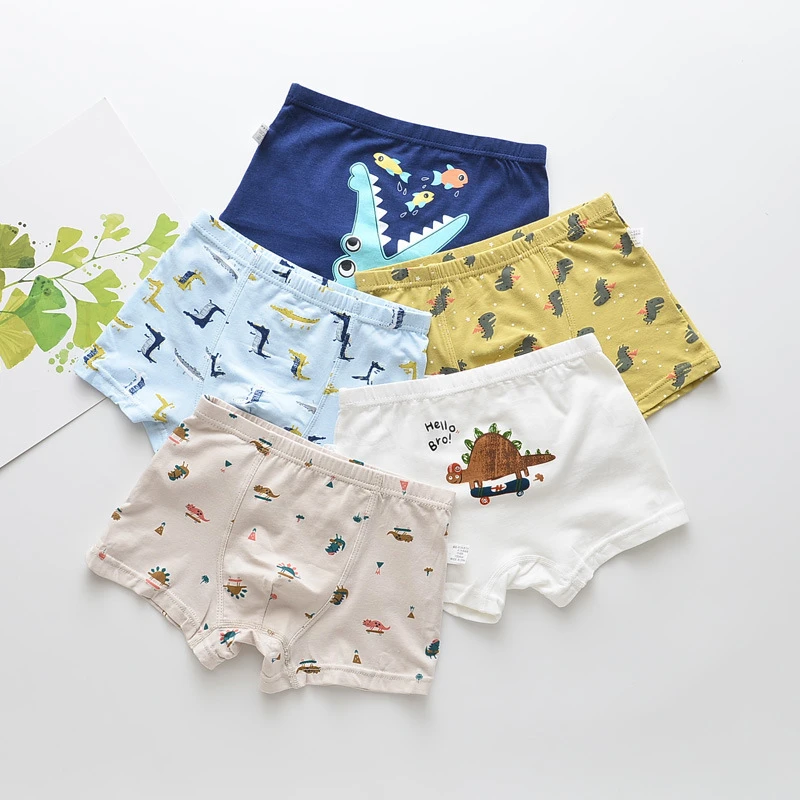 5 шт./лот Штаны для мальчиков Трусы Нижнее белье с героями мультфильмов Детские