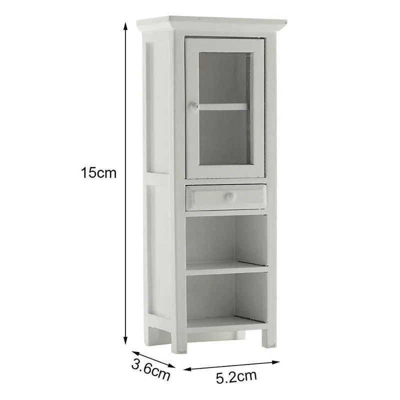 

Toys For Boys House Simulation Model White Storage Cabinet Furniture Gifts Handmade Accessories Products House DIY
