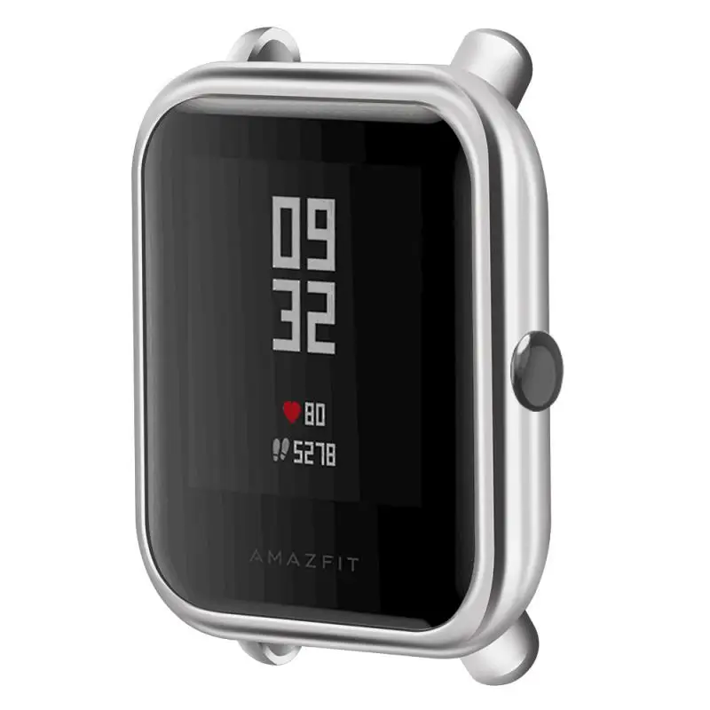 Защитный чехол из ТПУ для Amazfit Bip/Bip Lite с окантовкой защитный вакуумный покрытием |