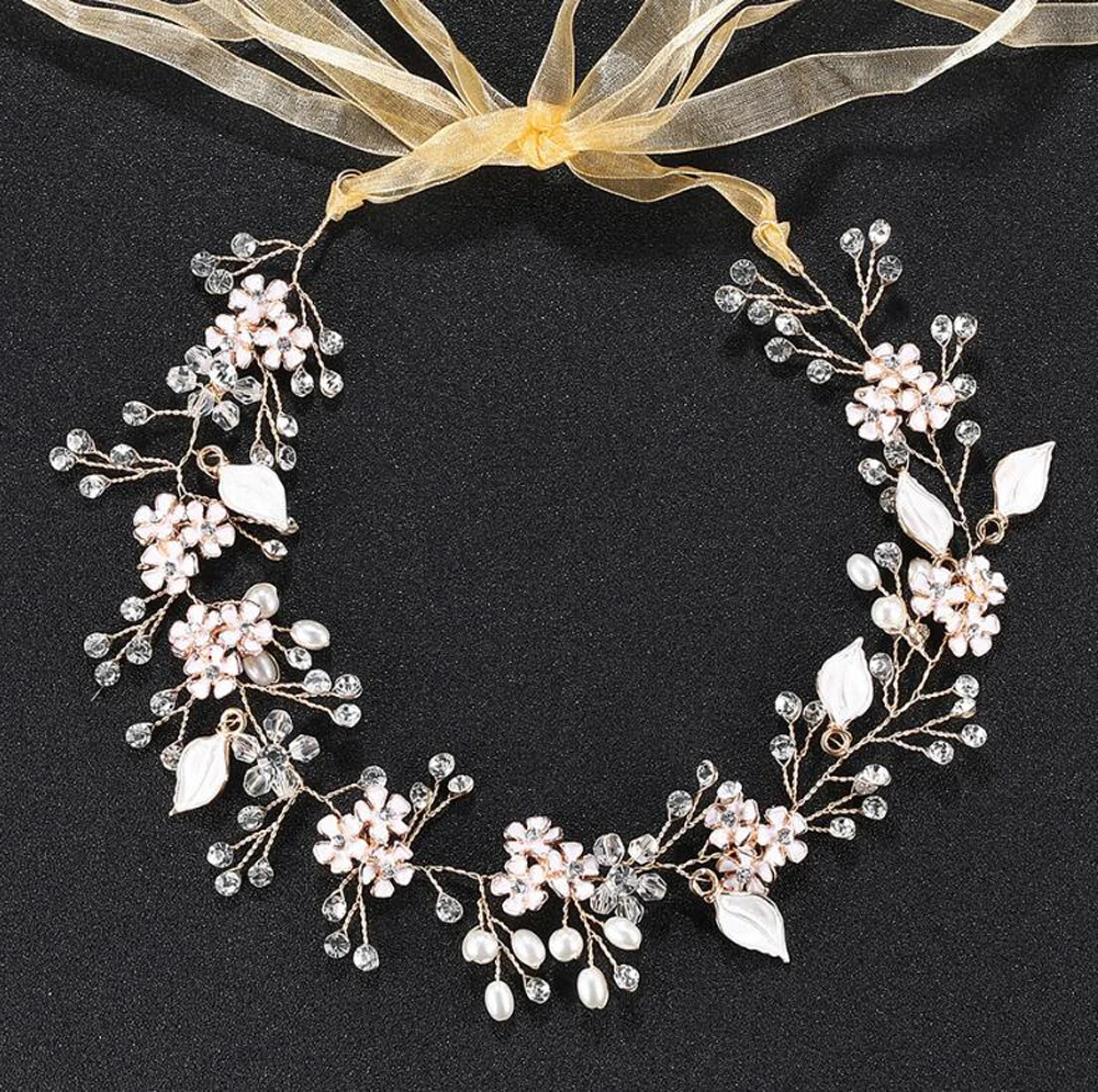 Очень длинные волосы лоза Кристаллы Свадебные свадебные жемчужные аксессуары