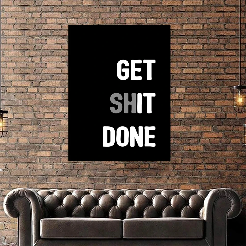 Картина на холсте с HD-печатью готово к работе плакат белыми буквами классный