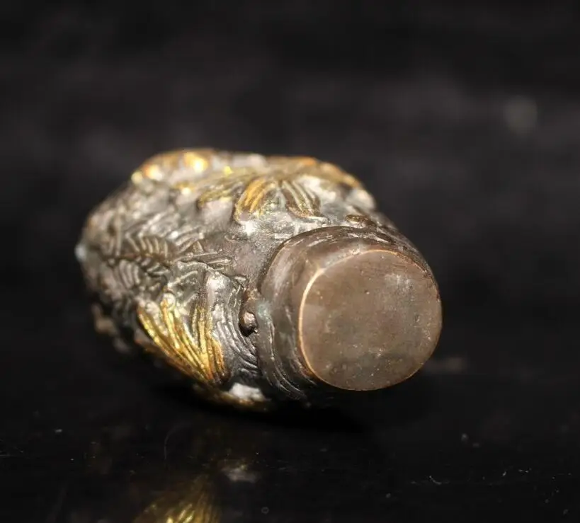 

Chinese archaize Goldfish brass Smoking tools statue Ornaments