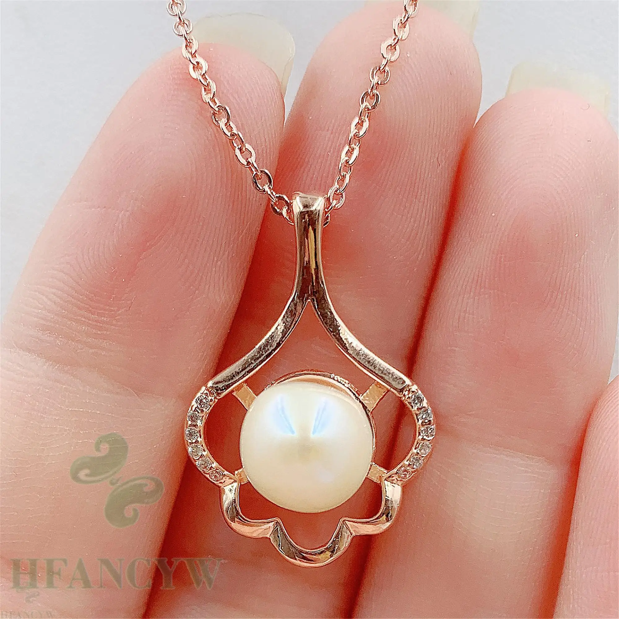 9 мм белый жемчуг барокко Стразы кулон 18 дюймов ожерелье ювелирные изделия