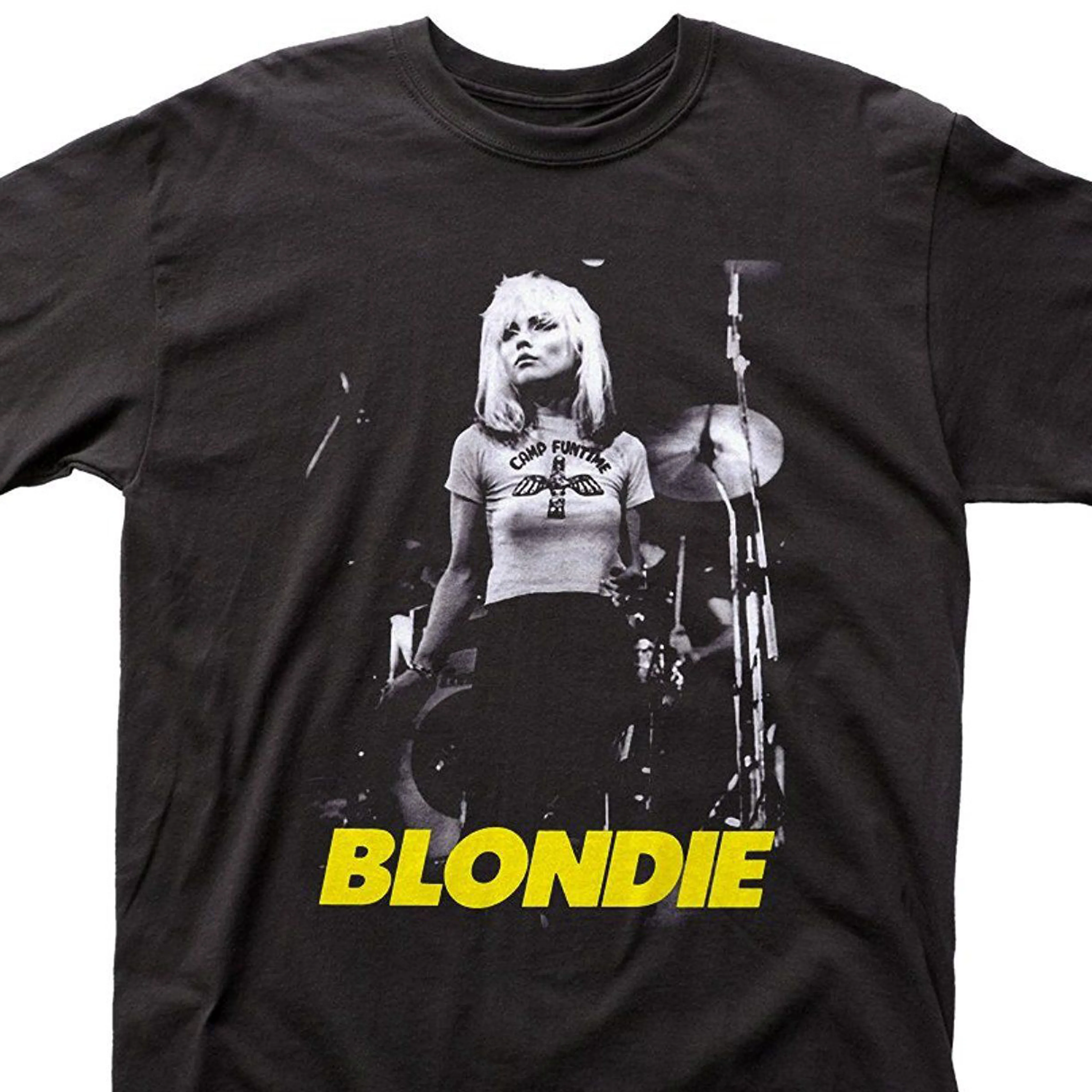 

Blondie T Shirts Men'S Funtime Casual Band T Shirt Black 100% Cotton Straight O Neck Short Sleeve 032914