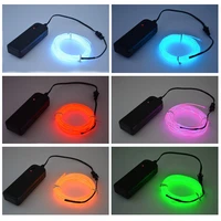 el wire with controller car ambient lamp flexible cuttable flashing lights auto home party decoration lights 135 m