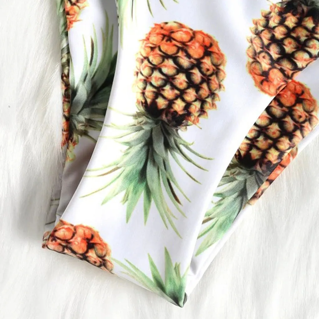 Женские Купальники микро бикини набор танкини две части ананас принт