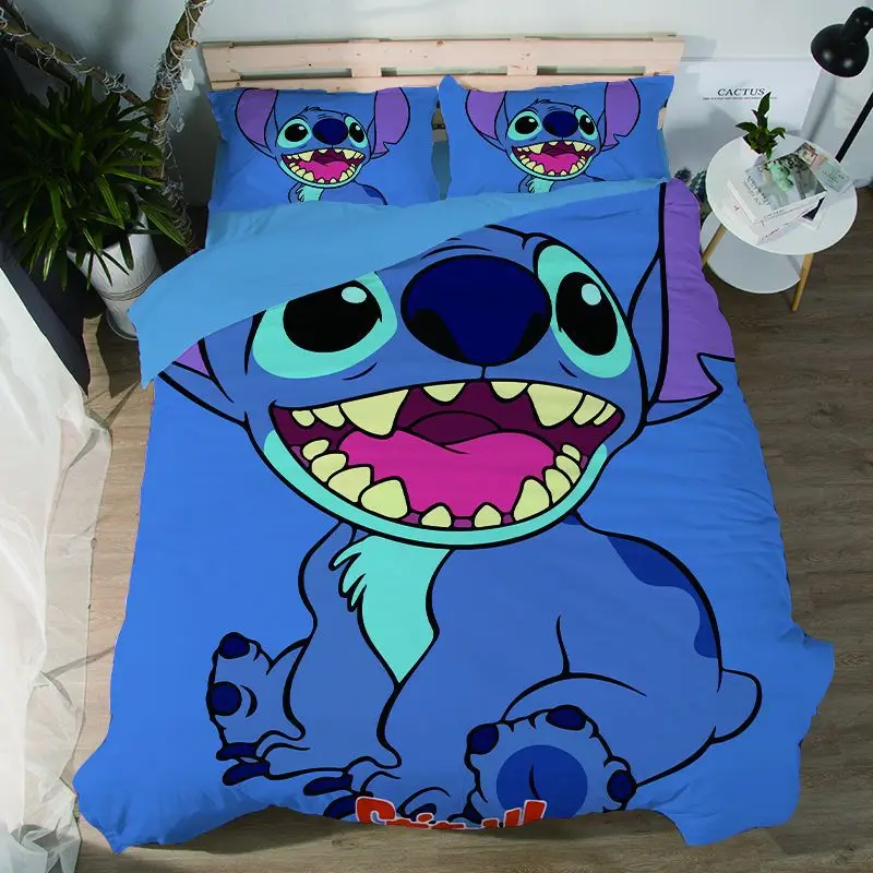 

Ститч 3D печатная королева искусственное мягкое одеяло чехол с наволочкой удобный комплект пододеяльников для детей подарок