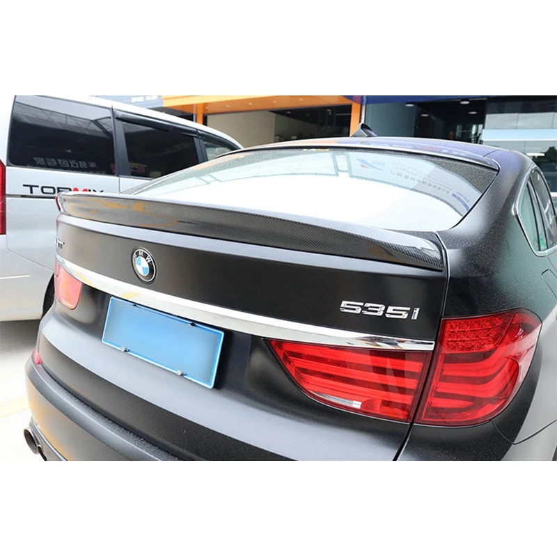

carbon fiber trunk wing spoiler for bmw 5 series GT gran turismo hatchback 530d 535i 535d 550i 550d rear bumper tuning