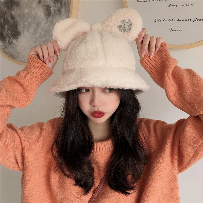 New fashion hat children autumn winter Korean version versatile Japanese fisherman's cap basin hat thickened warm fisherman hat