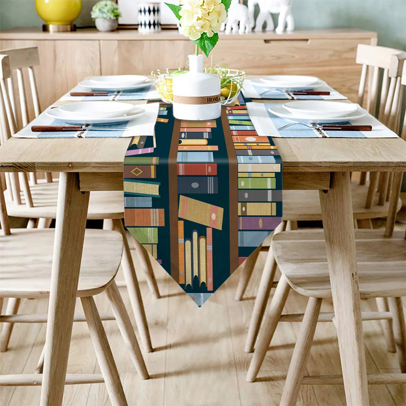 Книжная полка библиотека скатерть Настольная дорожка флаг искусственная | Дом и