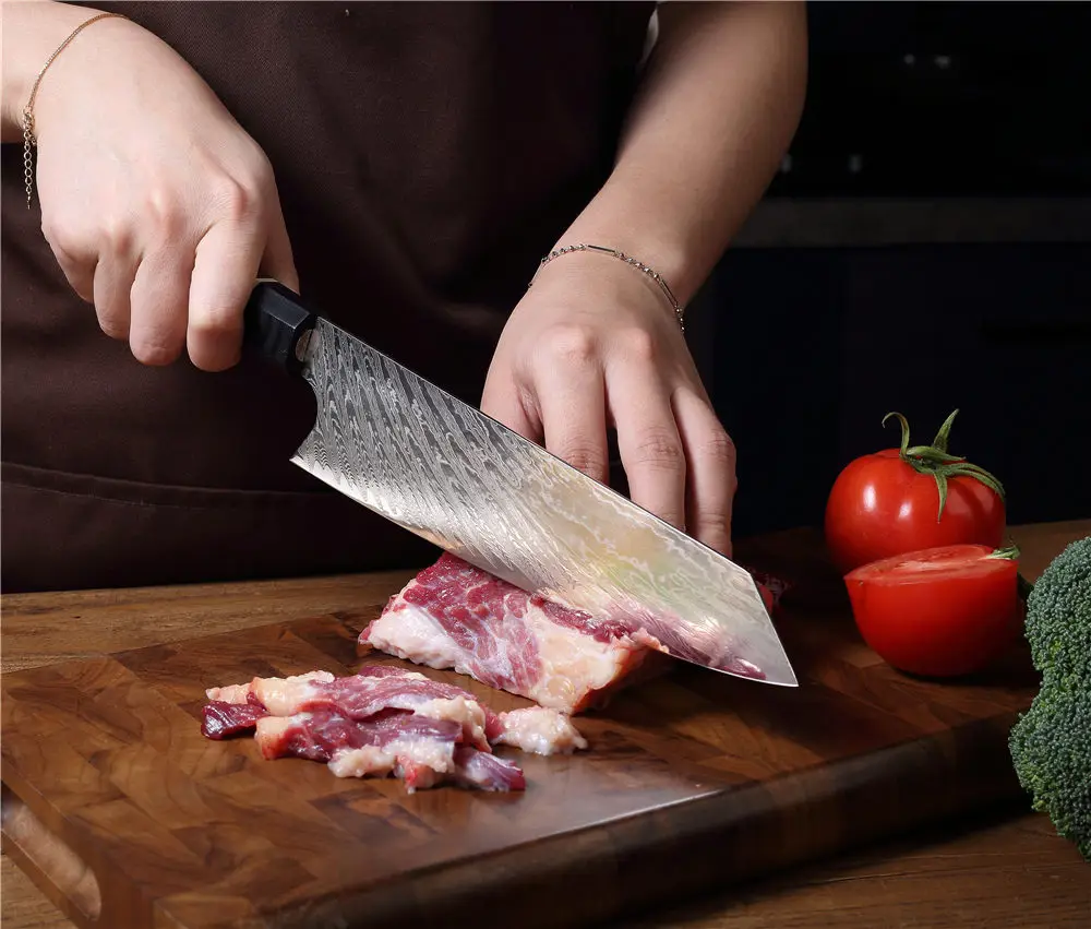 MASALONG лазерные Дамасские инструменты для приготовления пищи высококачественные