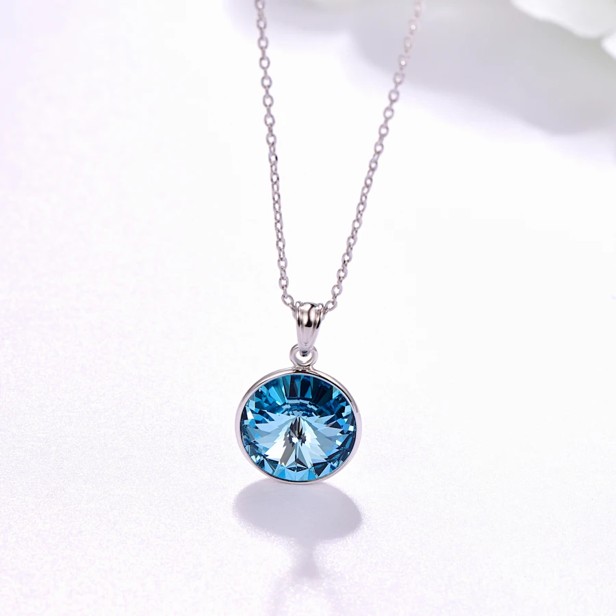 Ожерелье с кристаллами Swarovski, новая мода, круглый камень Bella RIVOLI, ожерелье с кулоном для женщин, элегантные вечерние ювелирные изделия на свадьбу