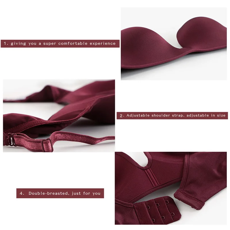

New Wire Free Push Up Bra Solid Seamless Soft Bras For Women Girls Double Breasted Sexy Lingerie Comfort Breathable Bralette Top