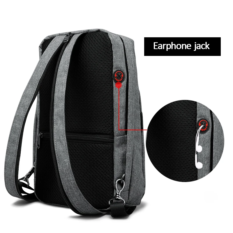 Tigernu Повседневная мужская грудная сумка Кроссбоди Сумки Противоугонная