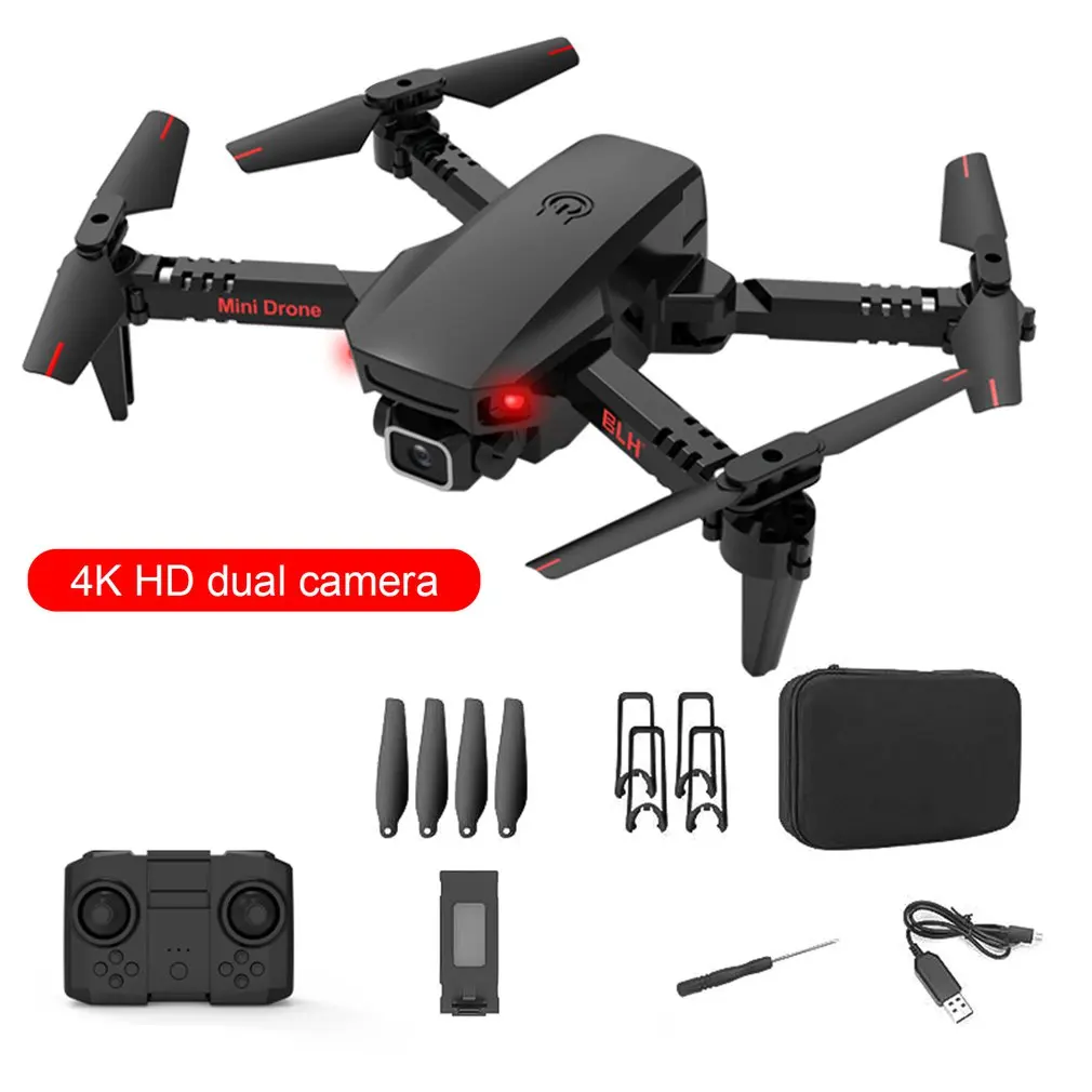 

Высококачественный Дрон 4K с двойной камерой высокой четкости Wi-Fi FPV давление воздуха удерживание высоты складной Квадрокоптер Радиоуправл...