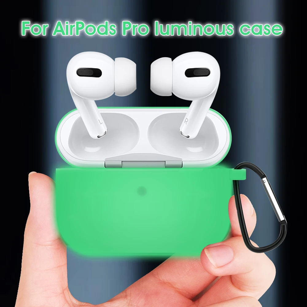 Светящийся чехол для наушников AirPods Pro с зарядным устройством светящийся