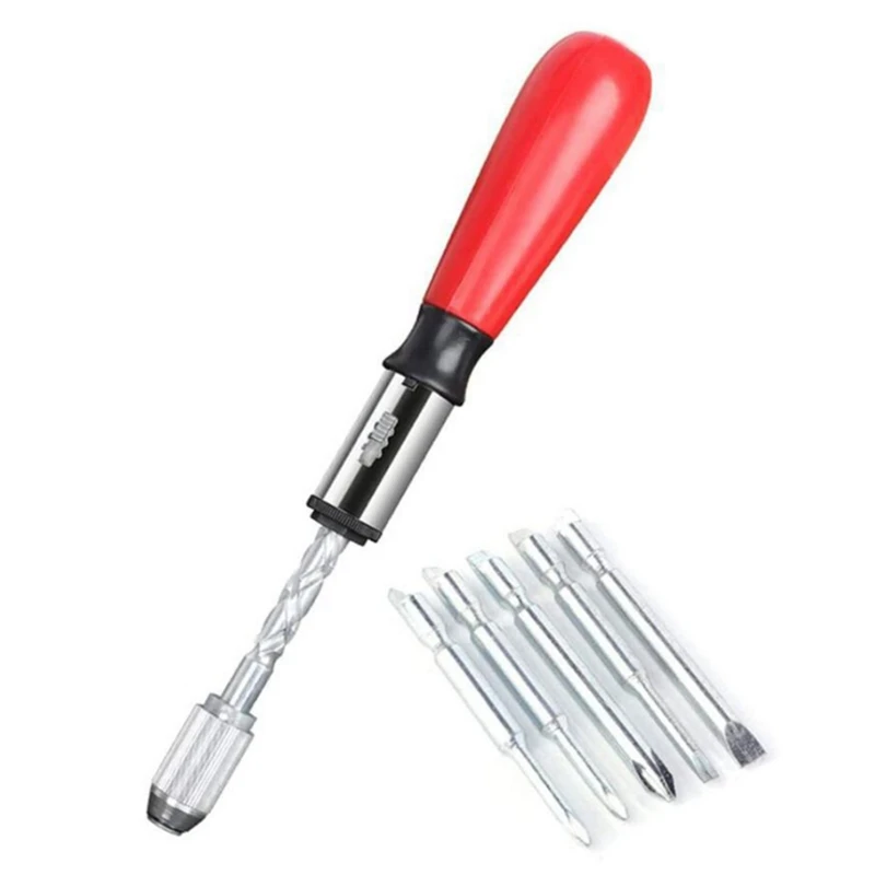 

Набор отверток с храповым механизмом и нажимным захватом, 5 в 1