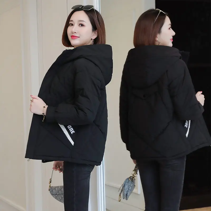

Autumn and winter 2020 new style bread cotton padded clothes women's short slim cotton padded jacket Korean large size hooded
