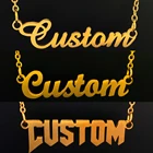 Ожерелья с буквами на заказ, персонализированные ювелирные изделия, цепочка с подвеской с именем, золотое ожерелье для женщин, подарки из нержавеющей стали