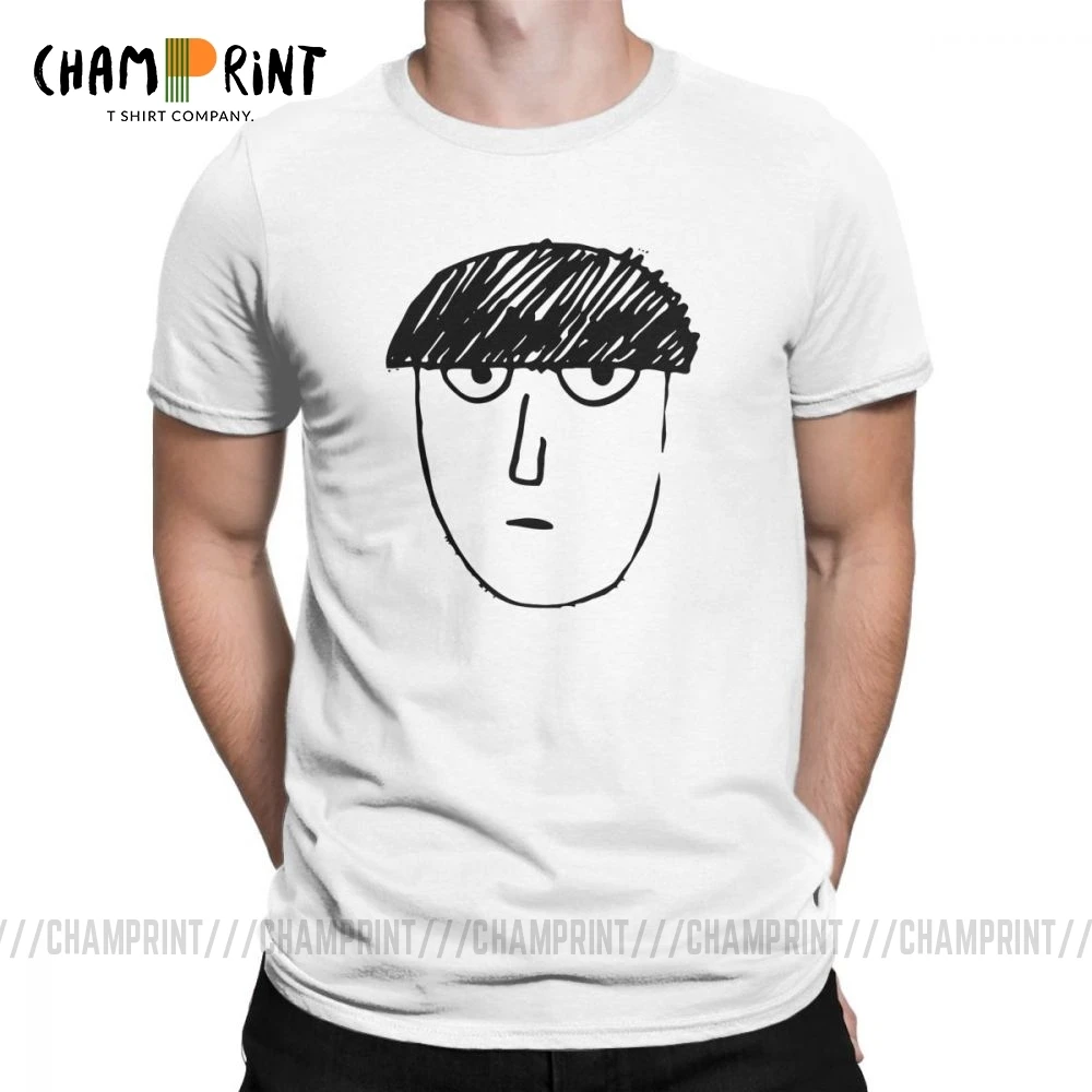Мужские футболки Mob Psycho 100 Новинка 100% хлопковая футболка с коротким рукавом Crewneck