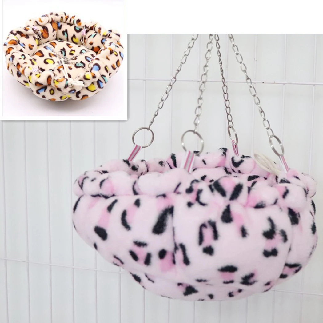 

Pet Hammock Plush Soft Warm Hanging Nest Sleeping Bed For Hamster Squirrel Chinchilla House Creative Pet Hanging Nest Supplies
