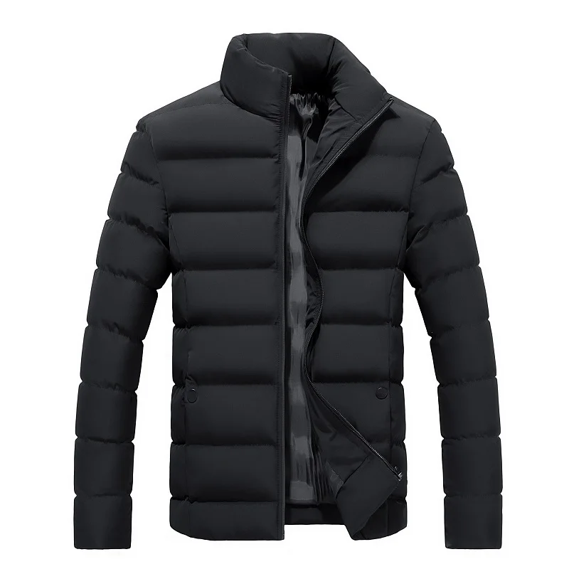 59 Black jacket Зимняя куртка мужская одежда однотонная парка ультра-светильник мужские куртки и пальто со стоячим воротником куртка-пуховик - Цвет: 59 Black jacket