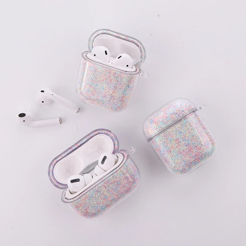 

Colorful Quicksand Case For Apple Airpods 1 2 Candy Bluetooth Wireless Earphone Cover For Apple Airpods Pro Charging Box Bags