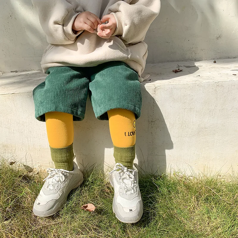 Зимние плотные вельветовые укороченные брюки из флиса для мальчиков однотонные