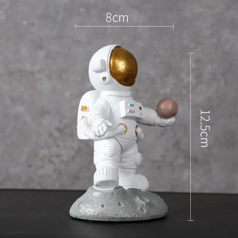 

Space Astronaut Small Ornaments Creative Resin Crafts Home Living Room Fun Decorative Furnishings Birthday Housewarming Gift
