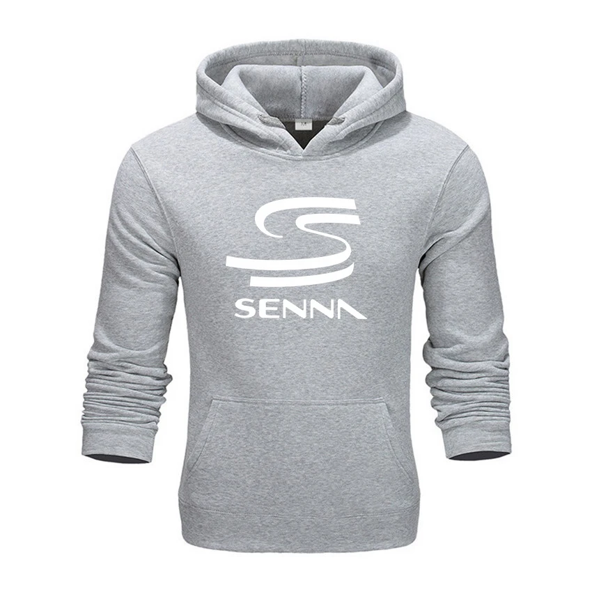 

Winter 2020 New Trendy Hoodie Plus Cashmere New Printing Hero F1 Senna Sweat Shirt Warm Lining Pullover Men's Sweatshirt