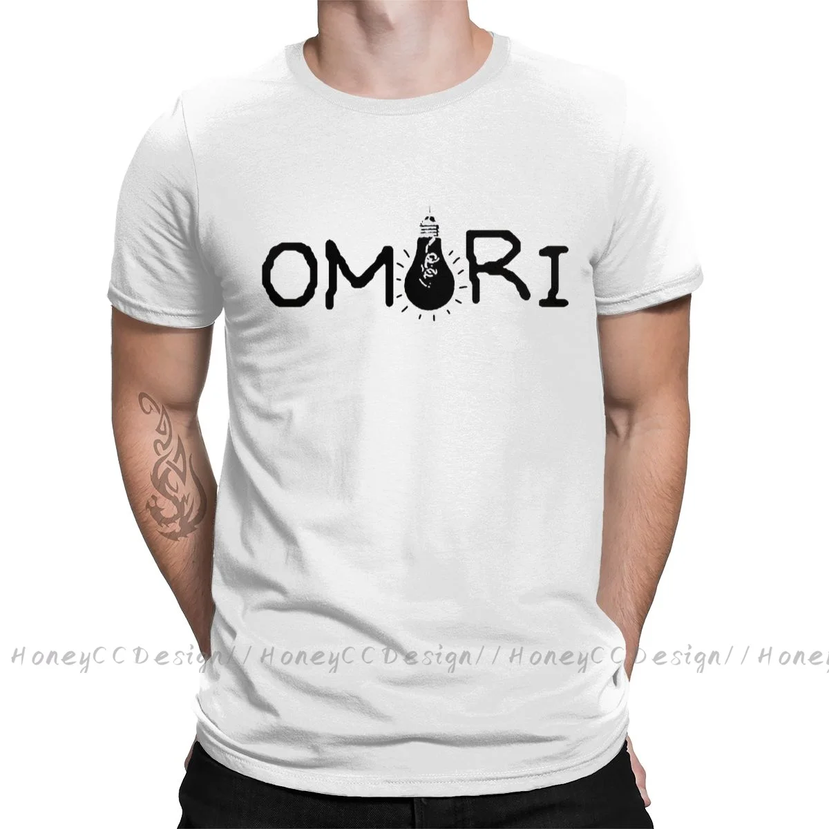 Omori Psychological horror RPG Print Cotton T-Shirt Camiseta Hombre Classic For Men Fashion Streetwear Shirt Gift