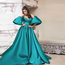 Verde fora do ombro cetim vestidos de noite longo a linha drapeado andar comprimento vestido de festa para as mulheres 2022 vestidos de senhora sem alças (3)