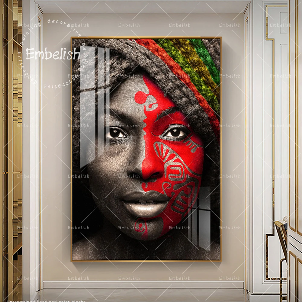 

1 Pieces Black Sexy Nude African Woman Modern Home Decor Pictures For Living Room Portrait Wall Posters HD Canvas Oil Paintings